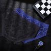 Ropa interior para hombre de comercio exterior transfronterizo, bolsa convexa 3D, letras sexys, seda de hielo translúcida, encaje hueco, calzoncillos finos