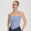 Top de Yoga Feminino com Bojo, Top Esportivo com Gola Halter, Top de Pilates Fitness Moderno e Sexy sem Costas 62104