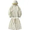 Casal Transfronteiriço Conjunto de Roupas de Proteção Solar Anti-ultravioleta de Verão Comércio Exterior Roupas de Pesca ao Ar Livre Roupas para Pele Shorts Conjunto de Duas Peças