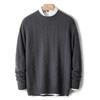 Outono e inverno novo suéter de lã masculino gola redonda leve luxo engrossado suéter jacquard solto para todos os jogos de negócios suéter de caxemira de malha