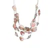 Colar de Concha Rosa com Borla de Verão Estilo Boho Resort Multicamadas Exquisito Personalizado Moda