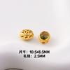Anel de ouro antigo superfície contas acessórios incrustado Zircônia esmeralda pulseira de corda trançada feita à mão com pulseira de contas material acessórios