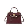 Bolso Kelly Segunda Generación Patrón de Caja Mini Nuevo Bolso de Mano de Cuero Genuino de Alta Gama Gran Capacidad Textura Bolso Cruzado para Mujer