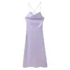 Novo Vestido de Verão Feminino Estilo Europeu e Americano com Design de Alça nas Costas, Emagrecimento da Cintura e Elegante Vestido de Suspensório