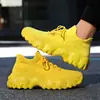 Exclusivo transfronterizo para AliExpress Amazon zapatos deportivos para hombre talla grande transpirables tejido de punto volador calcetines zapatos con cordones talla grande casual para correr