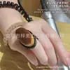 Anillo para Uñas Pincel Frontal para Polvo Pincel para Bordes Traseros Botón para Dedo Pincel Fino Suave Barrido de Uñas Herramienta Gris para Arte de Uñas