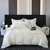 2026 Novo Modelo Algodão de Fibra Longa Algodão Puro Conjunto de Quatro Peças Bicolor Bordado Roupa de Cama de Luxo Leve - Elementos Originais