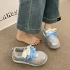 Nuevas Zapatillas de Malla Simple Transpirable para Mujer Primavera/Verano 2025 Moda Coreana Casual Versátiles Zapatos Blancos