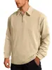 Ropa para hombre transfronteriza Suéter con cuello polo Talla europea Amazon primavera y otoño nuevo casual color liso holgado sudadera con jacquard para hombre