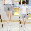 Shorts Finos de Verão com Três Listras Calças Esportivas Masculinas Secagem Rápida Elástico Juventude Casual Solto Moda Calças Três Quartos