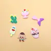 Cactus de dibujos animados PVC goma blanda agujero zapatos hebilla decorativa flor de zapato hebilla de zapato accesorios en stock