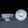 Taza de té cerámica sombrero maestro taza de té pintada a mano té individual taza de té japonés azul y blanco porcelana taza de té juego de té kung fu cuenco de té al por mayor