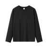 Camiseta de Algodón 100% Puro Estilo Coreano Blanca Manga Larga para Hombre y Mujer Moda Otoño Camiseta Holgada Camiseta Base Interior Top Primavera