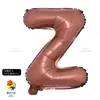 Globo de Película de Aluminio Color Chocolate de 16 Pulgadas con Letras y Números Americanos, Decoración de Cumpleaños, Juego Completo de A-Z, Globo con Letra