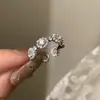 Anillo de Circonita Perla para Mujer Diseño Nicho Lujo Accesible Alta Gama Versátil Anillo para Dedo Índice Abertura Anillo Ajustable Producto Nuevo