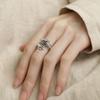 Anillo de pareja Longfeng Heavy Industry 2024, nuevo diseño de nicho, anillo de pareja ajustable Guofeng retro para mujer