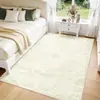 Tapete de Sala de Estar Cashmere Transfronteiriço TPE Lavável Base Antiderrapante Resistente a Manchas Lavável à Máquina Tapete de Quarto ao Lado da Cama Tapete Personalizado