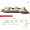 Shuai Ji Feng Villa Combinación de Sofá de Madera Maciza Estilo Antiguo Japonés Casa de Huéspedes Diseño de Tela Tecnológica Sofá de Piso