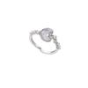 Corea del Sur Dongdaemun Anillo Estrella Luna Azul Glaciar Diseño Nicho Sentido Avanzado Anillo para Dedo Anillo Ajustable para Mujeres