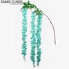 Flor de Feijão Glicínia Estendida de 3 Cabeças, Cordão de Flor de Feijão Rattan Decoração de Fundo de Casamento, Fábrica de Videira de Flor Simulada Venda Direta Atacado