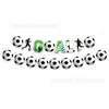 Copa del Mundo de Fútbol Transfronteriza Temática Trofeo Suministros para Fiestas Decoraciones de Cumpleaños Banderines Decoraciones Colgantes para Fiestas Papel