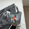 Bolsa Cesta de Legumes com Padrão de Lichia Fresca Transfronteiriça Bolsa Balde Simples para o Dia a Dia Versátil Grande Capacidade de Mão Ombro Transversal