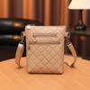 Simples Casual Moda Feminina Bolsa Clássico Diamante Bordado Celular Bolsa Zíper Design Crossbody Ombro Bolsa Bolsa Moeda