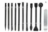 Palanca de plástico 10 en 1 transfronteriza juego de 10 piezas de fibra de carbono palanca para desmontar carcasa barra de palanca palanca destornillador herramienta de mantenimiento de máquina de desmontaje