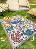 Manta decorativa para ocio, para acampar al aire libre, para picnic, para siesta, multifuncional, para sofá.