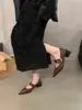 Sandalias de Mujer de Verano 2026 Nuevo Estilo Suave Retro Casual Simple Modernas Cómodas Tacón de Gato para Viajar Elegantes