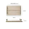 Bandeja Decorativa de Mármore Natural com Textura de Madeira da Caverna Amarela, Disponível em Várias Cores e Tamanhos, Adequada para Exibição na Sala de Estar e no Quarto