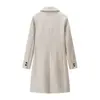 Moda Feminina Europeia e Americana Transfronteiriça Aliexpress Ins Outono e Inverno Estiloso Street Style Simples Macio Ombro Almofadado Casaco Jaqueta