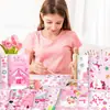 Js066 Bloco de Notas de Bolso Rosa de Natal Feriado Linha Horizontal Linha de Carro Livro Decoração de Árvore de Natal Caderno de Estudante