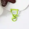 Chaveiro de gato pintado colorido, fecho de mola de liga de zinco animal, pingente de bolsa de boneca, acessório de ferragem decorativo