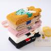 Calcetines Nuevos para Mujer Calcetines de Toalla Terciopelo Coral Cachorro Bordado Dibujo Animado Estilo Étnico Retro Invierno Engrosados Calientes para el Hogar