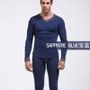 Ropa interior térmica para hombre, básica, fina, cálida, ajustada, con cuello en V, para otoño, pantalones y leggings de otoño e invierno.