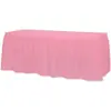 Falda de Mesa Rectangular Desechable Plástico PE Impermeable al Aceite Mantel Decoración Fiesta Boda Recepción Fiesta de Cumpleaños Suministros