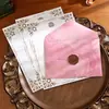 Sobre con diseño de mármol, colorido, sencillo, papel de carta vintage estilo occidental, sello de cera, juego de sobre y papel de carta