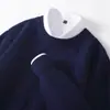 Suéter 100% lana, cuello redondo para hombre, diseño de punto trenzado, engrosado para abrigar, color liso, adecuado para adolescentes, estudiantes de secundaria y preparatoria