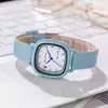 Relógio Shangmei Transfronteiriço Pequeno Fresco e Bonito Coração de Menina Melhor Amiga Relógio de Prova Aluno do Ensino Fundamental Simples Quadrado