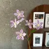 Flores artificiales de clemátide de 6 cabezas para decoración de bodas, accesorios para fotografía al aire libre, arreglos florales para arcos y flores decorativas