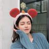 Headband de lavagem de rosto feminino Net vermelho bonito super fofo Mickey feminino dos desenhos animados pequenos Flor Beleza maquiagem headband engraçado orelha headband
