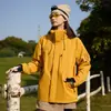 Chaqueta funcional 3 en 1 para mujer para exteriores, chaqueta a prueba de viento e impermeable estilo montaña para hombre para senderismo y actividades al aire libre