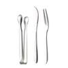 Tenedor Corto para Fruta de Acero Inoxidable 304, Cuchillo y Tenedor para Pastel de Luna, Marcador de Fruta a Juego con Cáscara de Huevo, Mini Pinza, Regalo