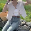 Chique Coreano 2026 Primavera e Verão Novo Estilo Coreano Estilo Pequeno Fragrante Jaqueta Curta de Cor Mista de Alta Qualidade Roupas Femininas