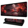Alfombrilla de ratón con paisaje de anime, Alfombrilla para escritorio de teclado de computadora, Regalo de oficina, Engrosada con bordes cosidos, Antideslizante, Disponible para dropshipping