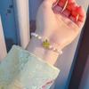 Tienda de oro con pulsera de perlas de mariposa de oro arena, pulsera de mariposa pequeña azul quemado, pulsera dulce que combina con todo, pulsera suave para novia