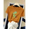 Camiseta de Manga Corta de Algodón Puro para Mujer, Camisa Base Color Verde Matcha a la Moda y Versátil, Nueva Ropa para Mujer Verano 2026
