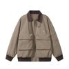 Northern Limit Marca Tendência Estilo Americano Masculino Outono 2025 Novo Jaqueta de Trabalho com Bolso Grande Unissex Solta Casaco Color Block