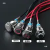 Interruptor de Botón Metálico de 12 mm con Luz Redondo Mini Botón Modificado Restablecimiento Automático Auto-Bloqueo Punto Pequeño Botón de Timbre